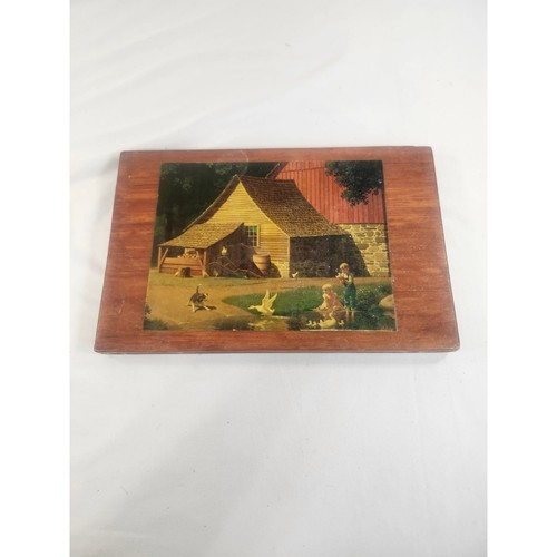 Vintage 1975 rustic farm scene - vintage,
